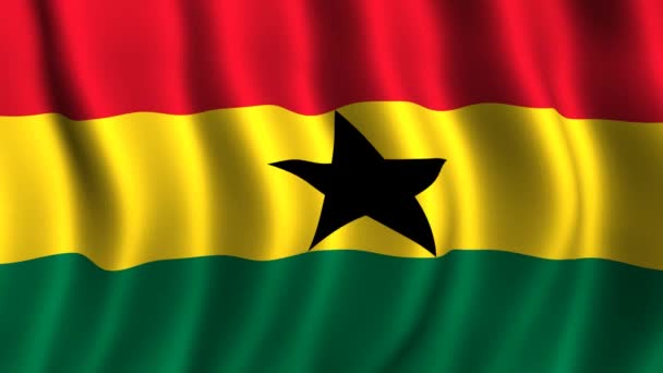 Vlag van ghana — Stockvideo