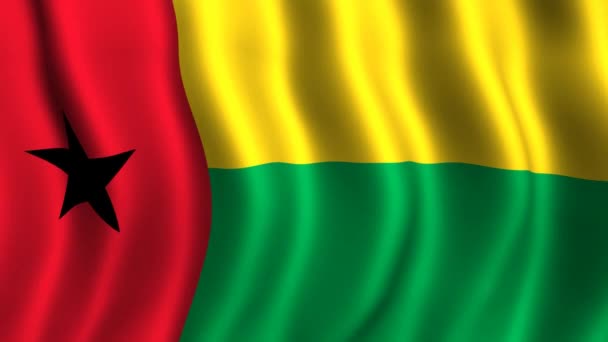 Vlag van Guinee-bissau — Stockvideo