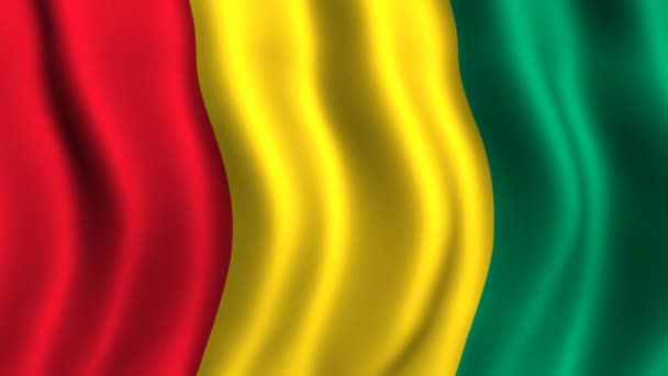 Bandera de Guinea — Vídeos de Stock