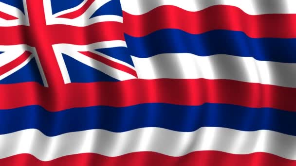 Bandera de Hawaii — Vídeo de stock