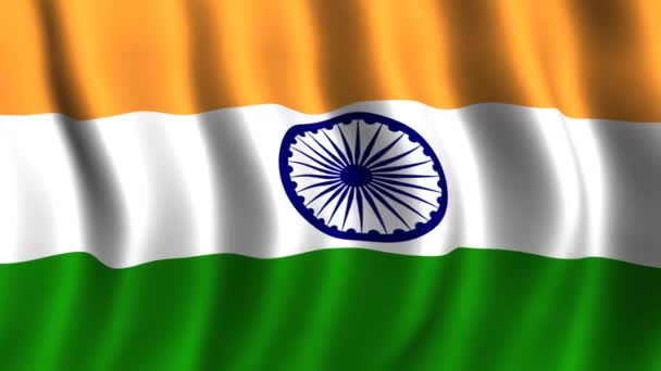 Vlag van India — Stockvideo