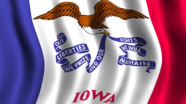 Bandera de Iowa — Vídeos de Stock