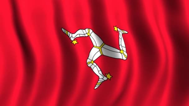 Flaga wyspy Man — Wideo stockowe