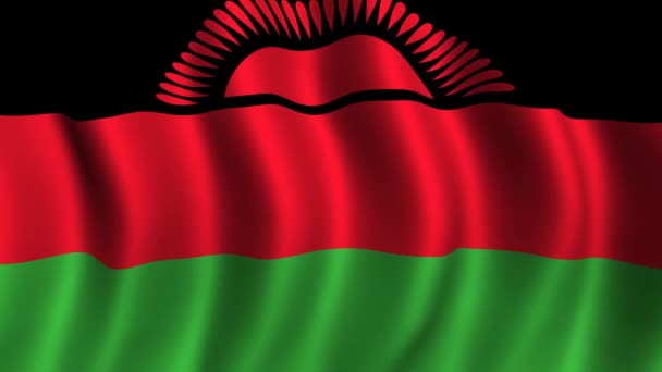 Bandera de malawi — Vídeos de Stock