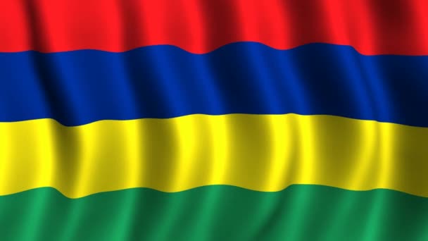 Flagge von mauritius — Stockvideo