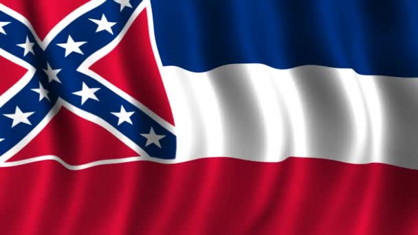 Bandera de Mississippi — Vídeos de Stock