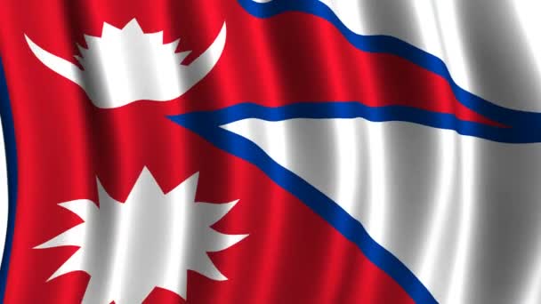 Vlag van nepal — Stockvideo