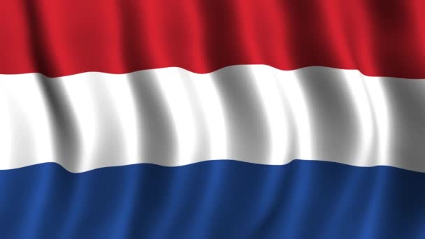 Flagge der Niederlande — Stockvideo