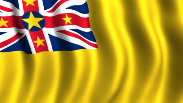 Bandeira de niue — Vídeo de Stock