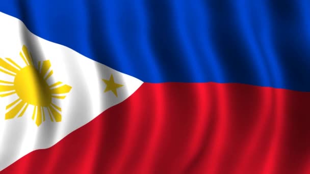 Bandera de philippines — Vídeos de Stock