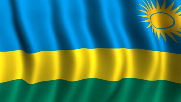 Vlag van rwanda — Stockvideo