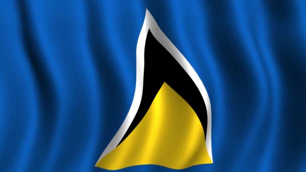 Флаг Сент-Люсии — стоковое видео