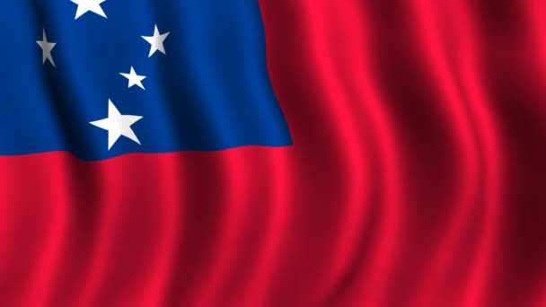 Vlag van samoa — Stockvideo