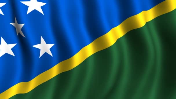 Salomonöarnas flagg — Stockvideo