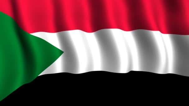 Bandera de sudan — Vídeos de Stock