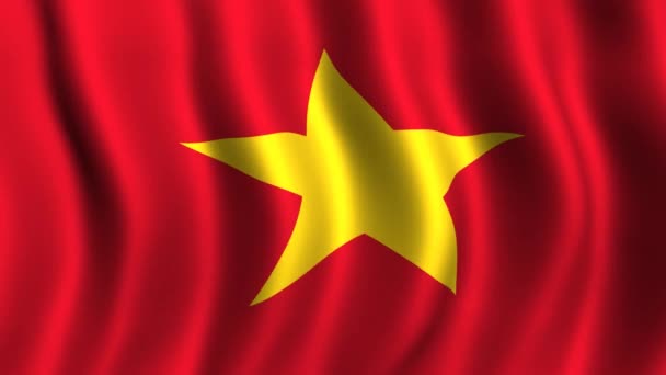 Bandera de Vietnam — Vídeos de Stock