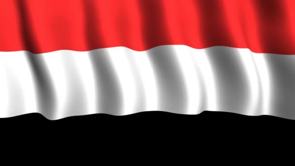 Bandera de Yemen — Vídeo de stock