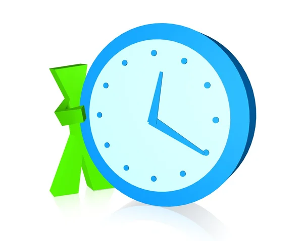 3D Character showing the Time — Stock Photo, Image