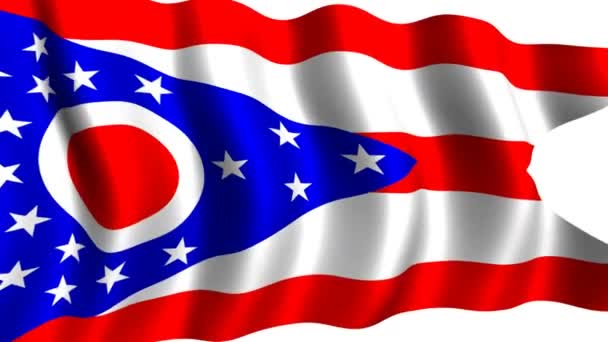 Bandera de Ohio — Vídeo de stock