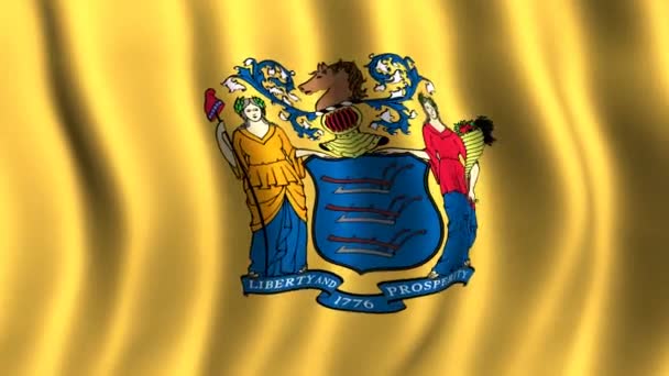 Флаг Нью-Джерси — стоковое видео