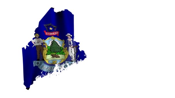 Bandiera del Maine — Video Stock