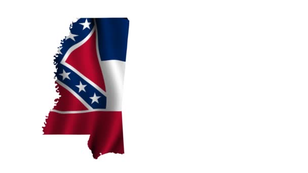 Bandera de Mississippi — Vídeos de Stock