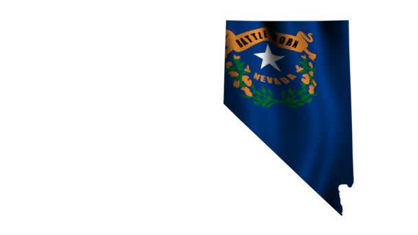 Flagge von Nevada — Stockvideo