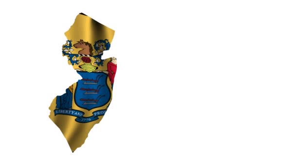 Vlag van new jersey — Stockvideo