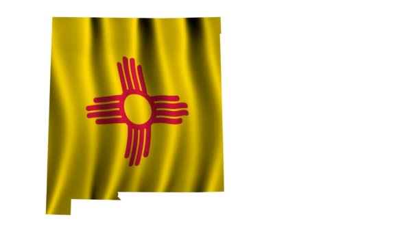 Flagga i new mexico — Stockvideo