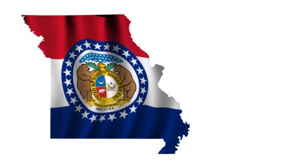 Bandeira de Missouri — Vídeo de Stock