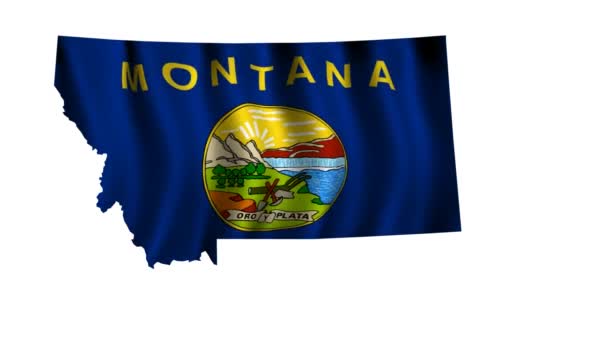 Bandera de Montana — Vídeos de Stock