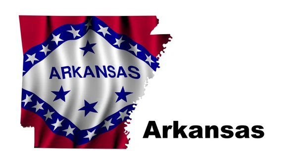阿肯色州的旗子 — 图库照片