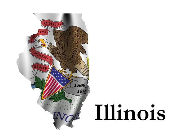 Vlag van illinois — Stockfoto