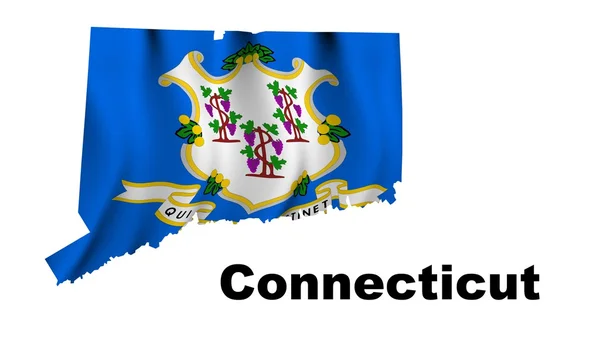 Flagga connecticut — Stockfoto