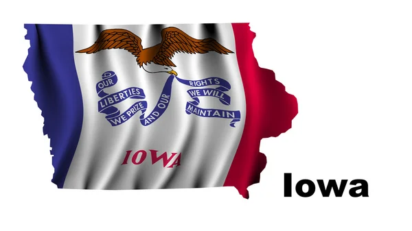 Flagga iowa — Stockfoto