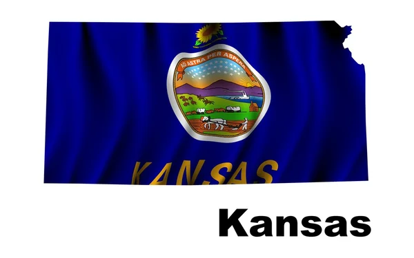Прапор штату Канзас — стокове фото