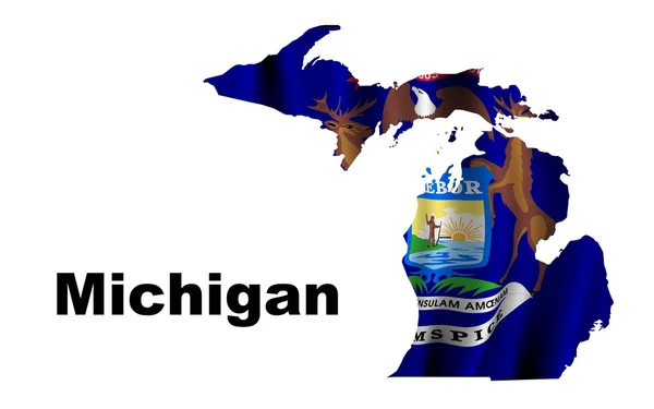 Vlag van michigan — Stockfoto