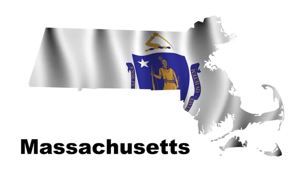 Flagga Masachusetts — Stockfoto