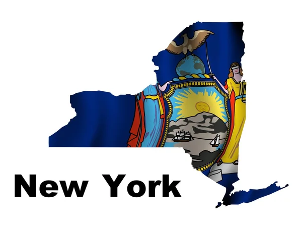 Прапор Нью-Йорку — стокове фото