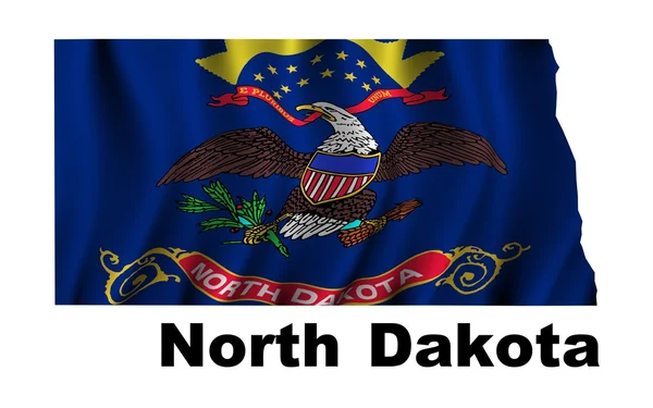 North Dakotas flagga — Stockfoto