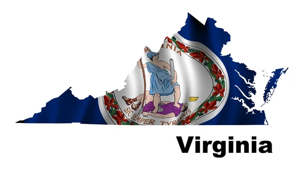 Прапор Вірджинії — стокове фото