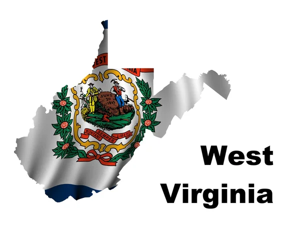 Прапор штату Західна Вірджинія — стокове фото