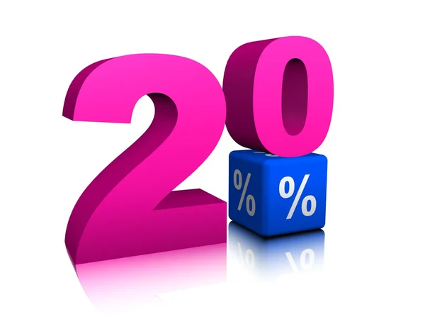 20% — Fotografia de Stock