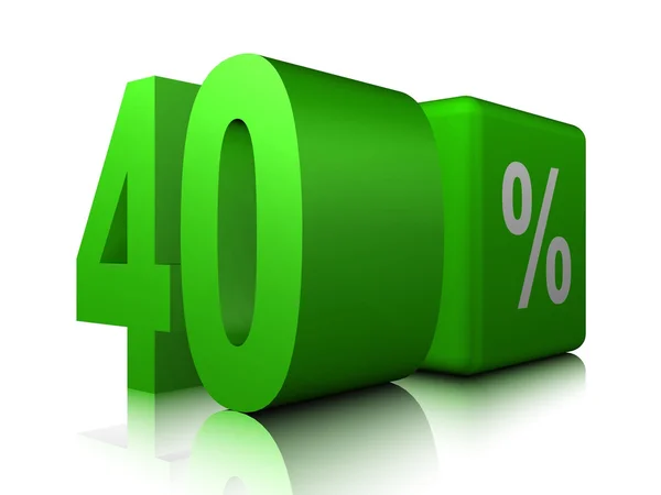 40% — Fotografia de Stock