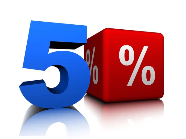 5% — Fotografia de Stock