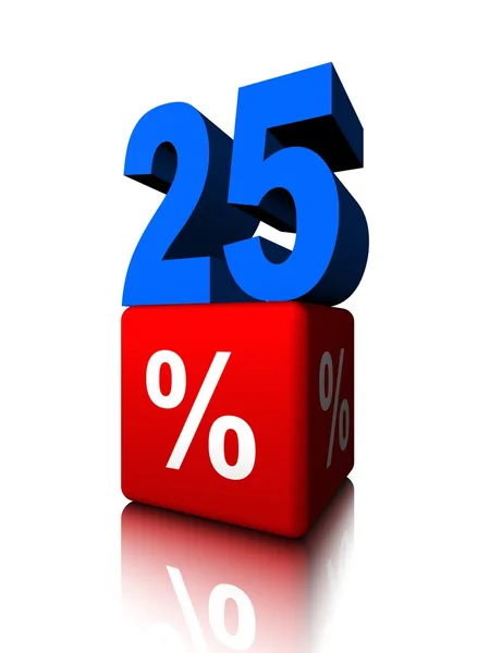 25% — Fotografia de Stock