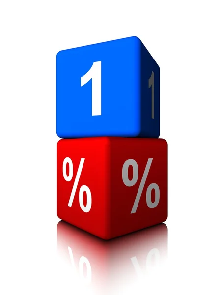 1% — Fotografia de Stock