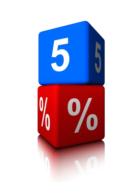 5% — Fotografia de Stock