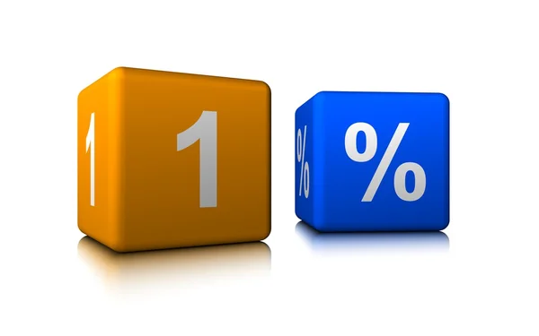 One percent — Stock Photo, Image