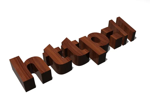 Wooden Text - http — Stock Photo, Image